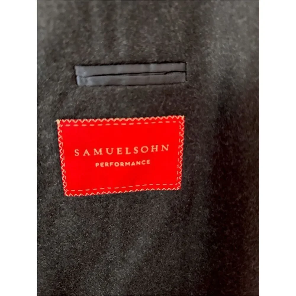 Samuelsohn Loro Piana Sweet Felt Blazer Navy Wool Sport Coat 46R - US 40-42
